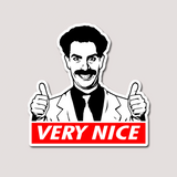 Load image into Gallery viewer, BORAT VERY NICE STICKER