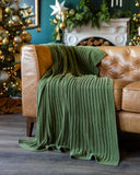 Load image into Gallery viewer, Brooklyn Organic Cotton Knit Throw Blanket - YaYa &amp; Co.