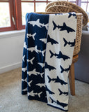 Load image into Gallery viewer, Bruce Organic Cotton Shark Baby and Kids Throw Blanket