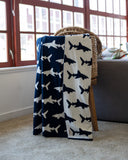 Load image into Gallery viewer, Bruce Organic Cotton Shark Baby and Kids Throw Blanket